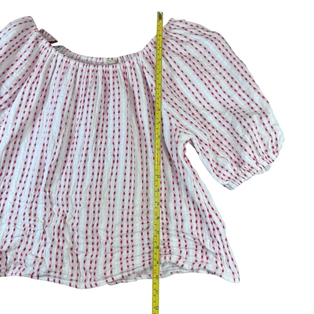 Universal Threads Red Striped Off-Shoulder Blouse - Picture 4 of 8